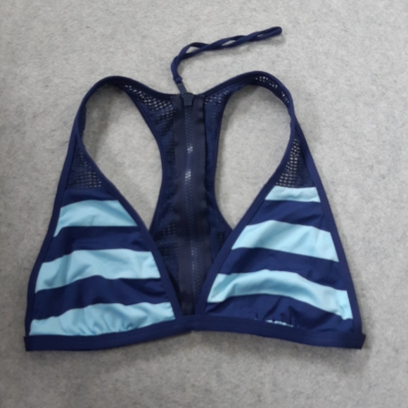 Splendid bikini top with zip up racer back. - Picture 1 of 6